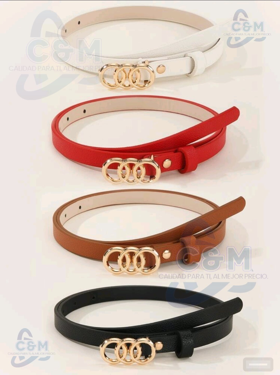 CINTURON DE DAMAS FAJAS SET DE 4 CINT4